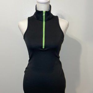Black racer bodycon dress